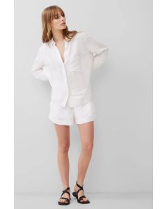 French Connection Birdie White Linen Shirt