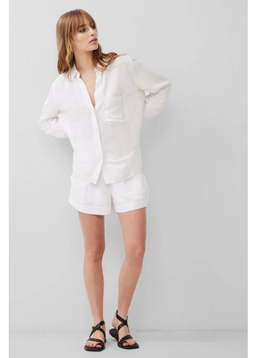 French Connection Birdie White Linen Shirt